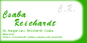 csaba reichardt business card